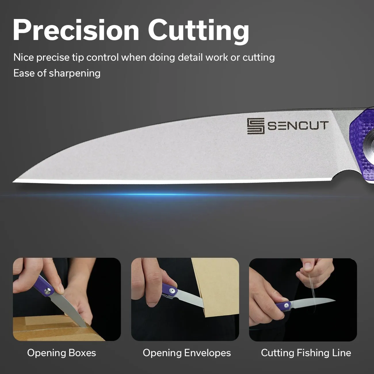 SENCUT Jubil S20029-1 Taschenmesser Lila Wharncliffe