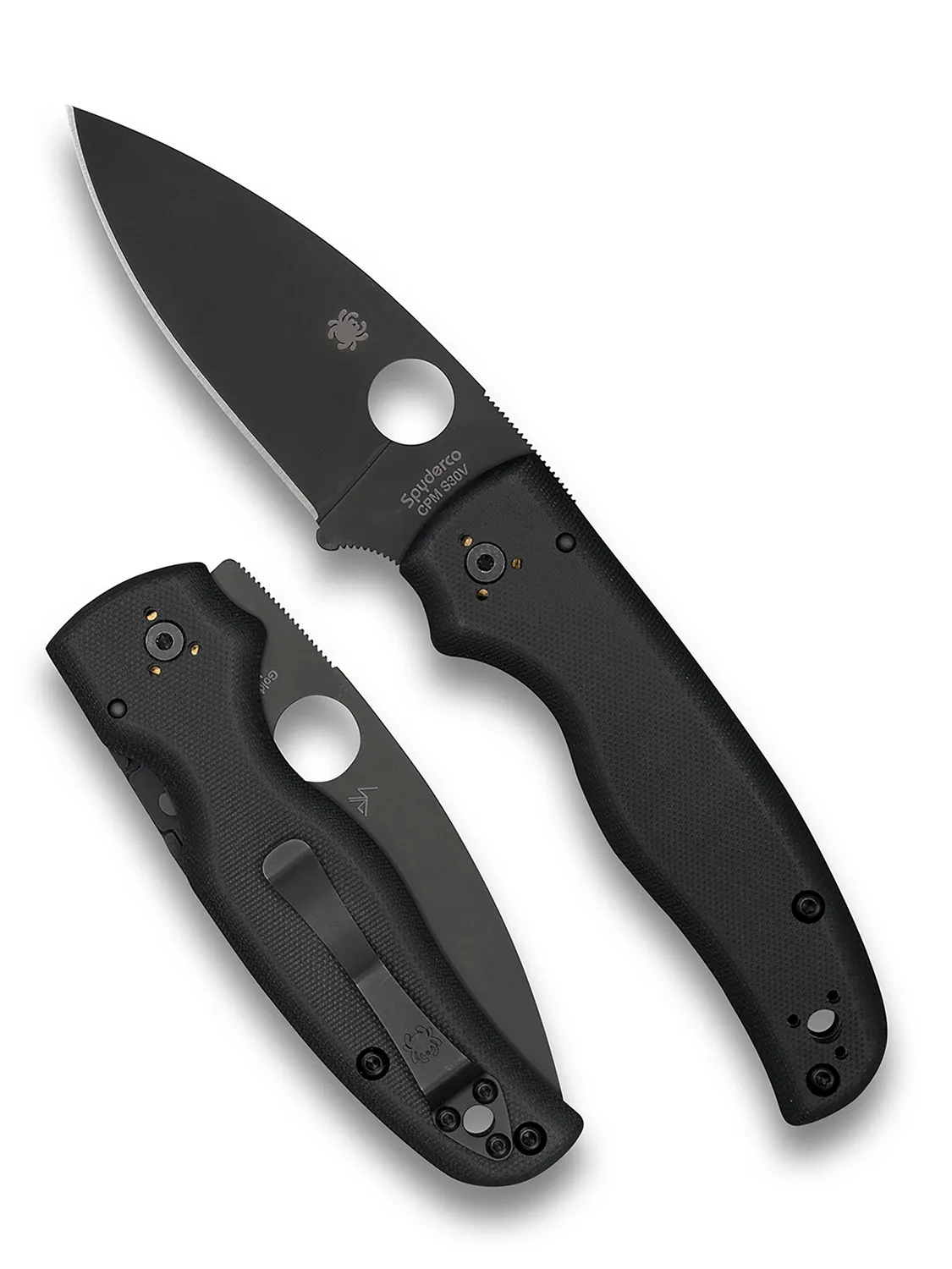 Spyderco Shaman Klappmesser S30V glatt stonewashed