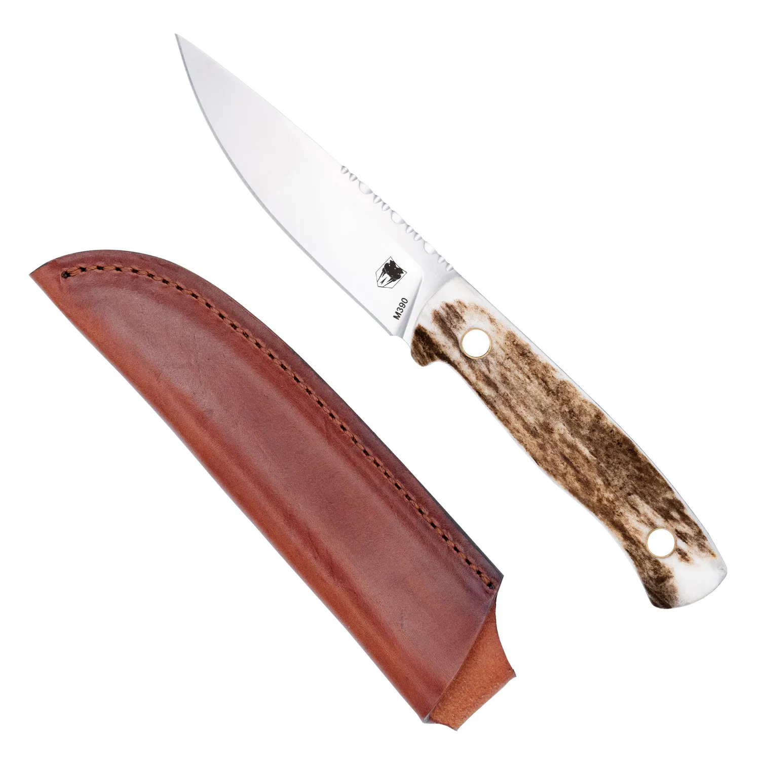 CobraTec Koonsman M390 Jagdmesser Hirschhorn Lederscheide