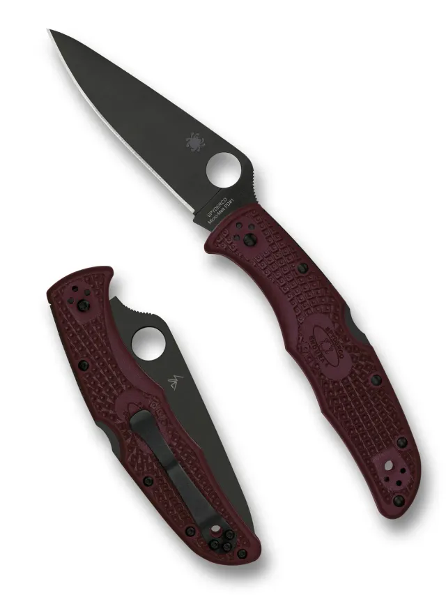 Spyderco Endura 4 Lightweight Taschenmesser PD-1 Schwarz Burgund