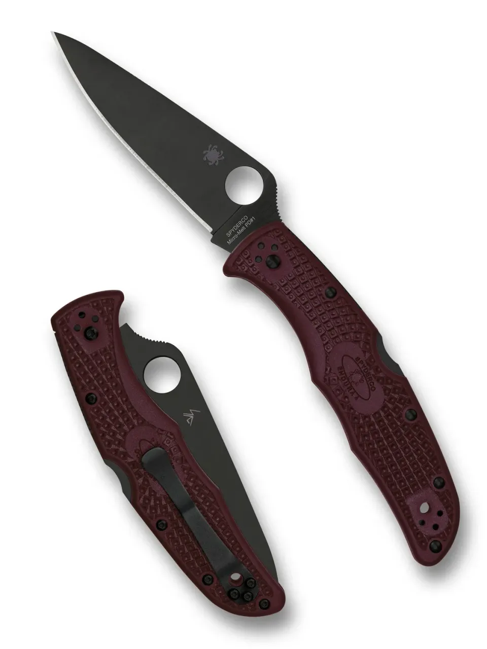 Spyderco Endura 4 Lightweight Taschenmesser PD-1 Schwarz Burgund