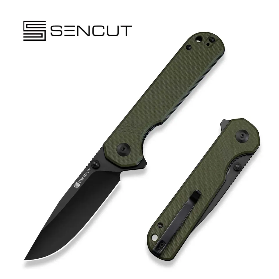 SENCUT Aetheris S24095-2 Klappmesser grün Clip-Point
