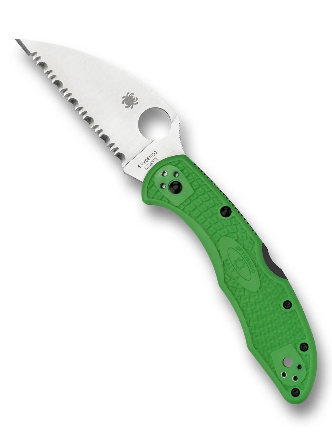Spyderco Salt 2 Wharncliffe LC200N Taschenmesser grün glatt