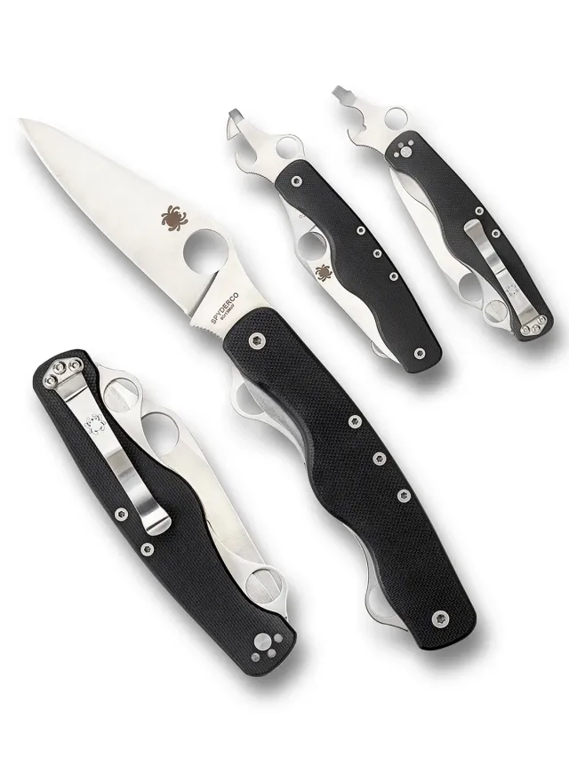 Spyderco ClipiTool Standard Multitool Schwarz G-10