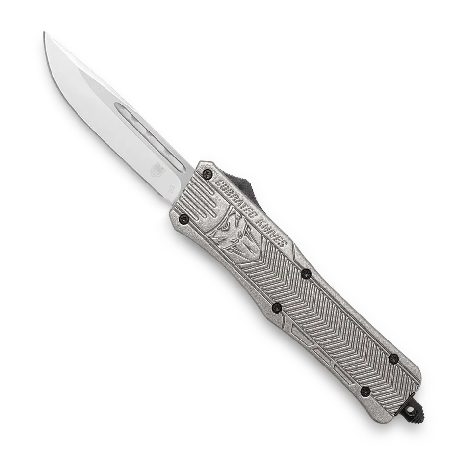 CobraTec CTK-1 Medium OTF-Messer Silber Cerakote D2
