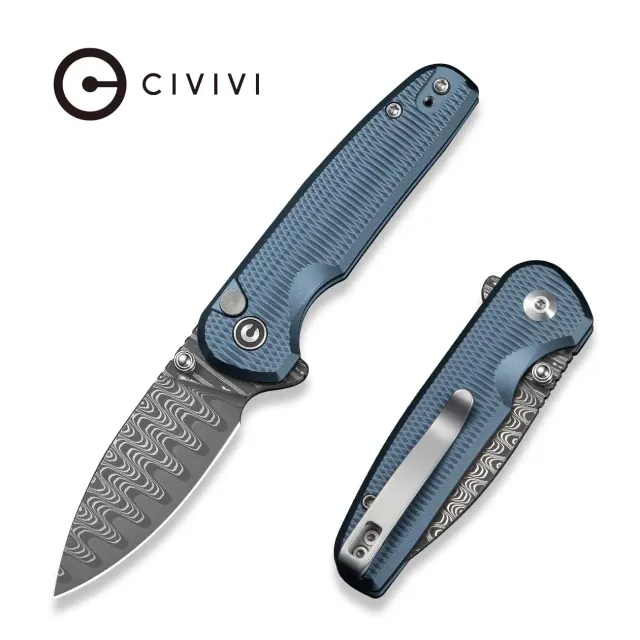 Civivi Mini Shakan C20052F-DS1 Klappmesser Blau Damast