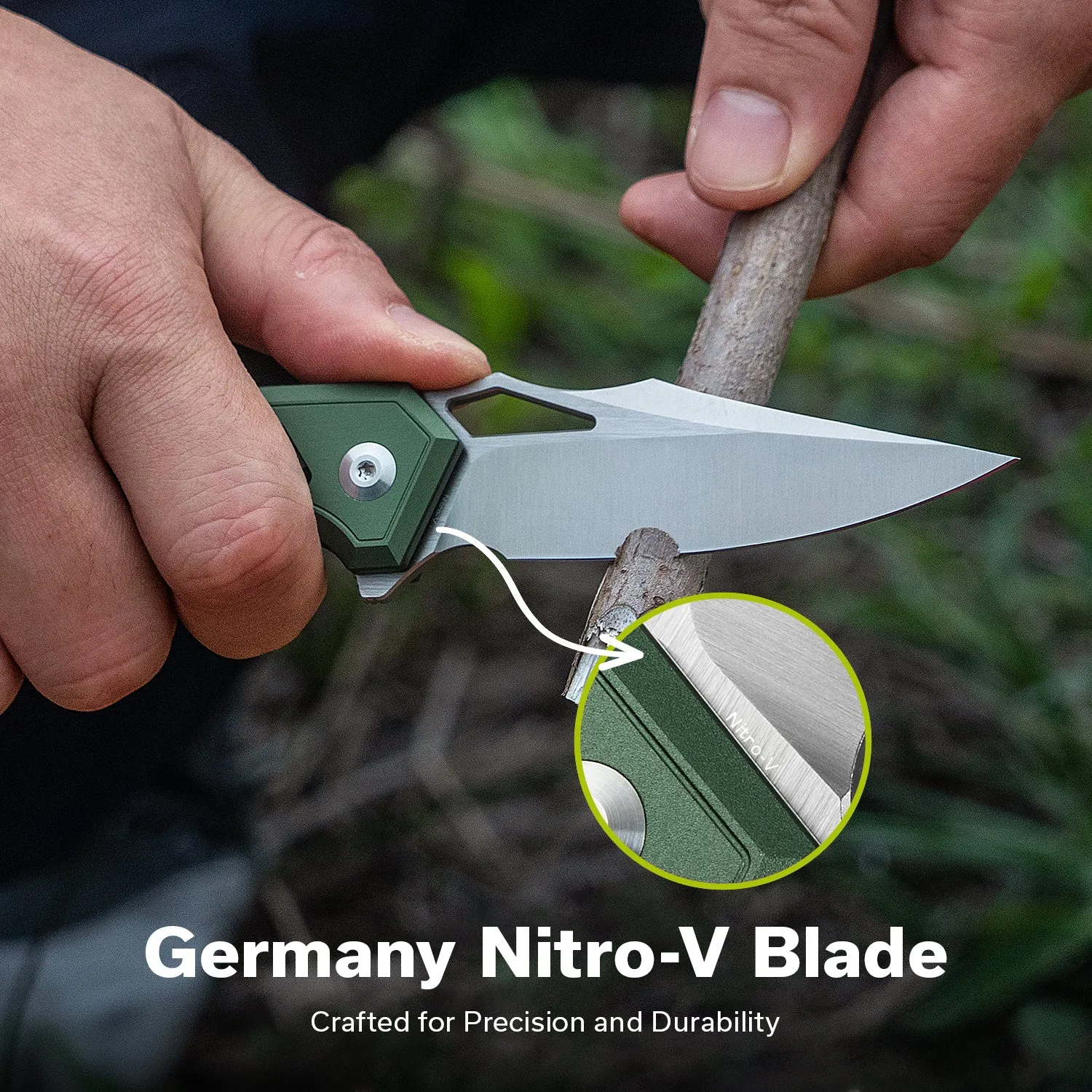 Civivi Anaaki C24039-3 Taschenmesser Grün Nitro-V