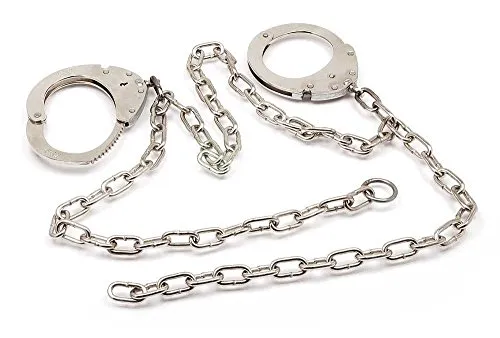 Clejuso Handschellen Modell 11 Bauchkette vernickelt
