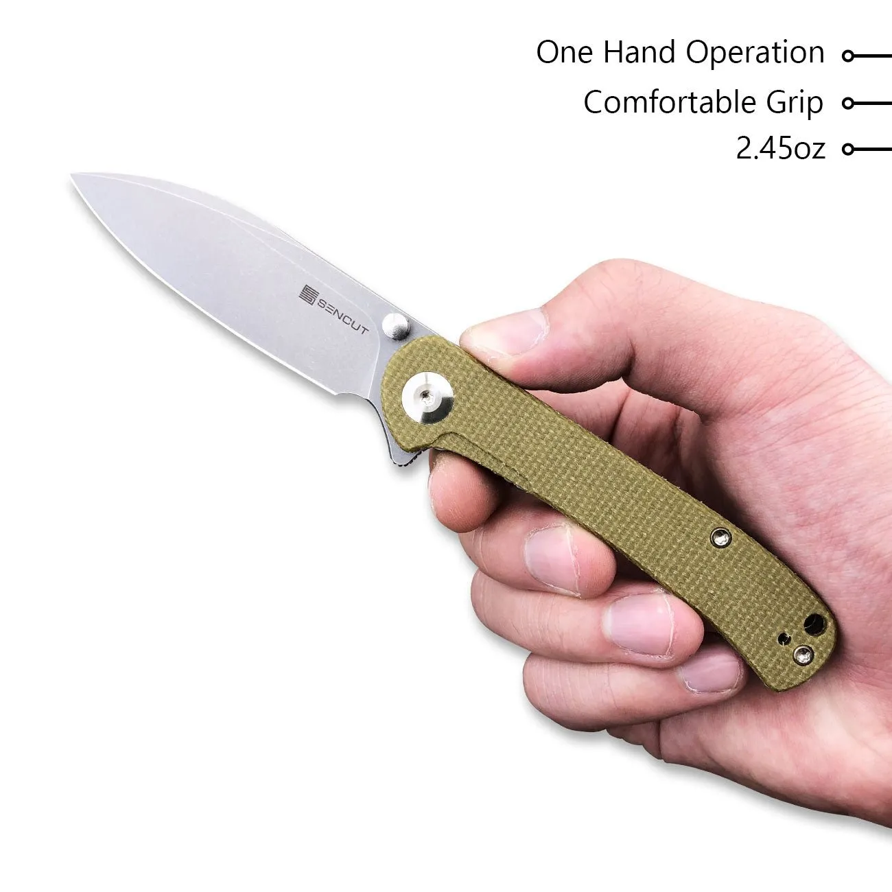 SENCUT Scepter SA03E Klappmesser Micarta 9Cr deep