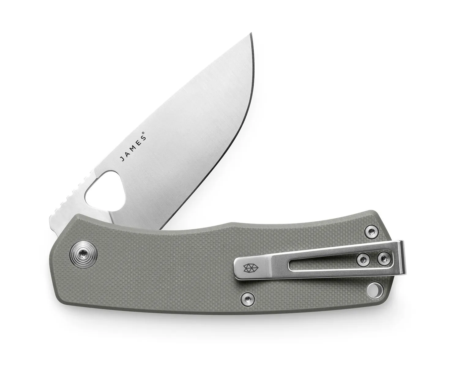James Brand Folsom Taschenmesser Straight Black Stainless