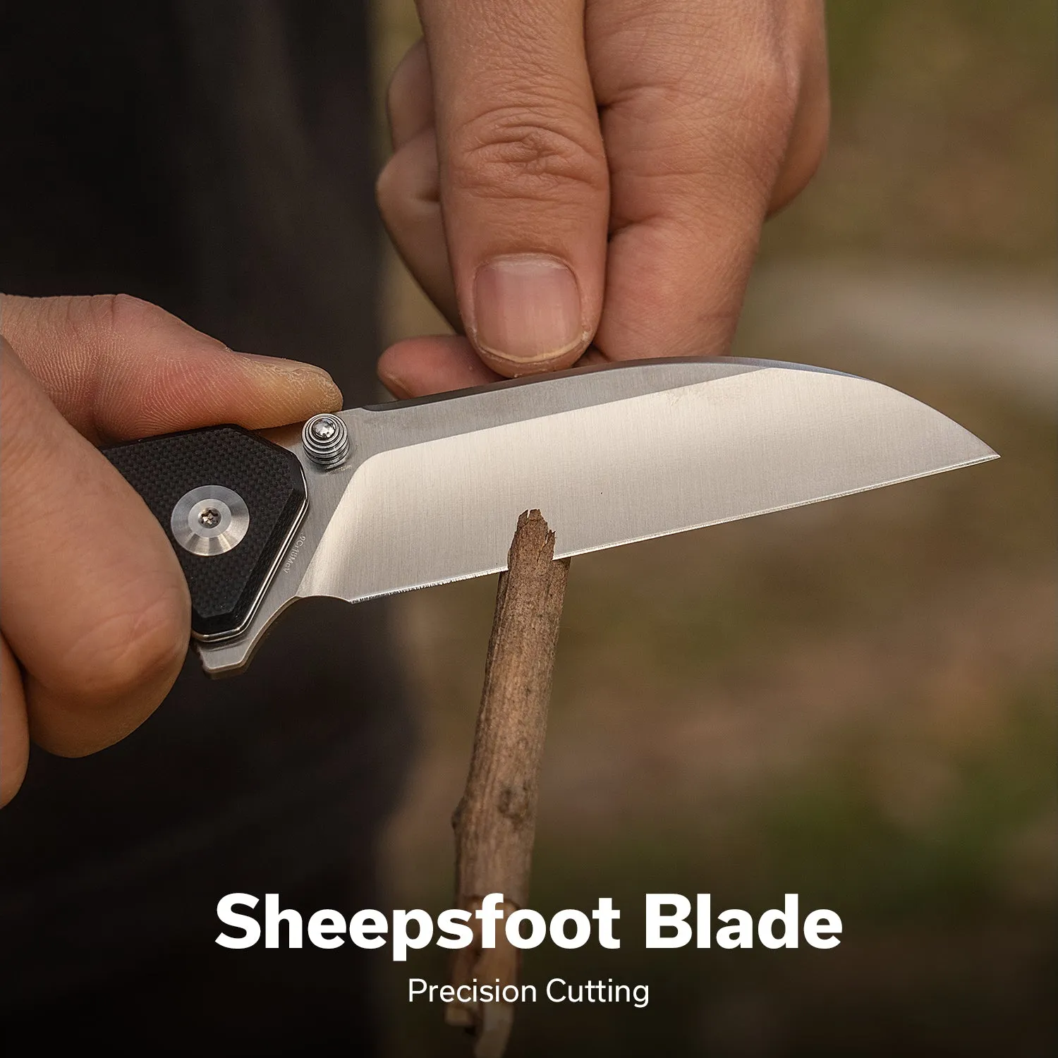 SENCUT Awassi S24065-1 Klappmesser Schwarz Sheepsfoot