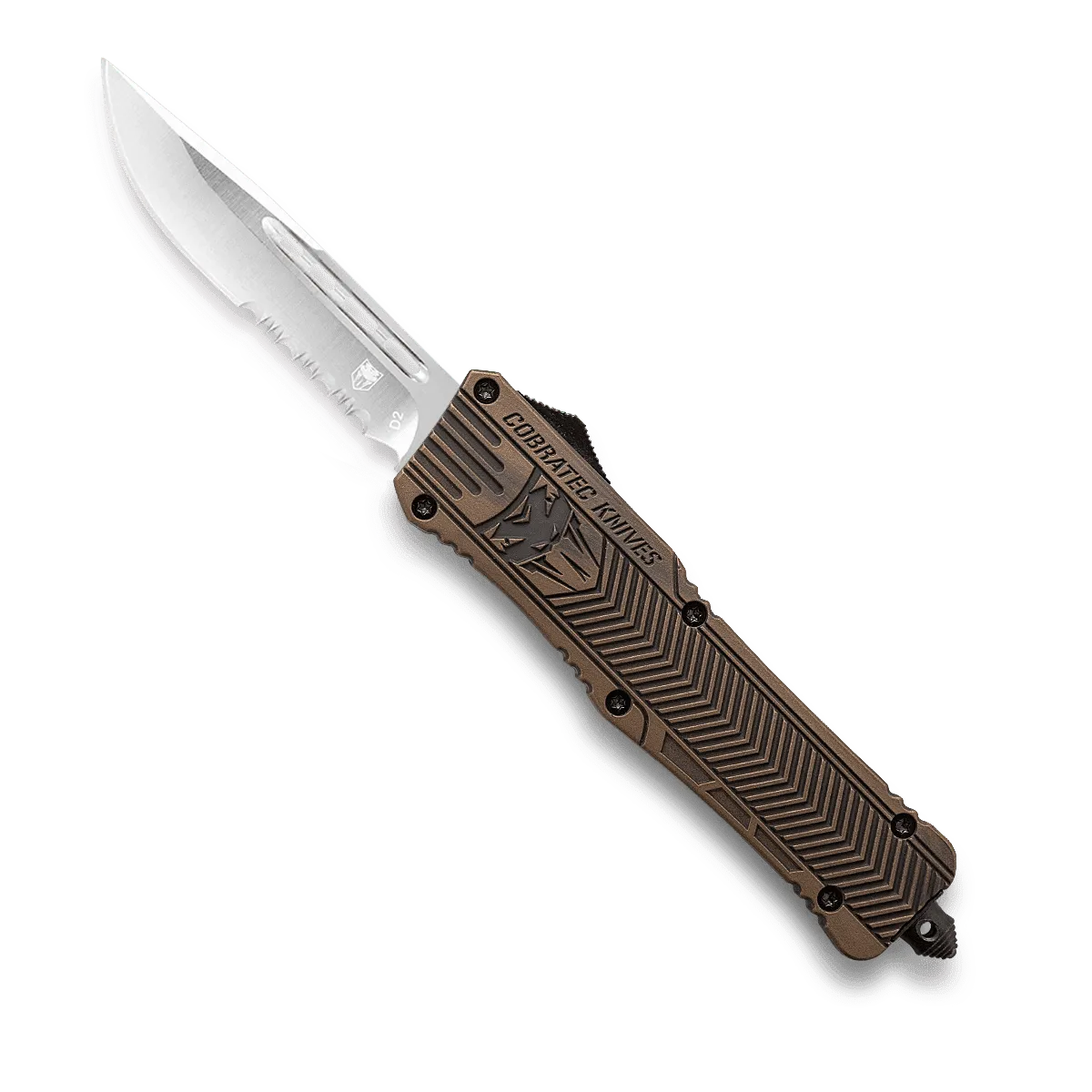 CobraTec Small CTK-1 OTF Messer Bronze Distressed D2