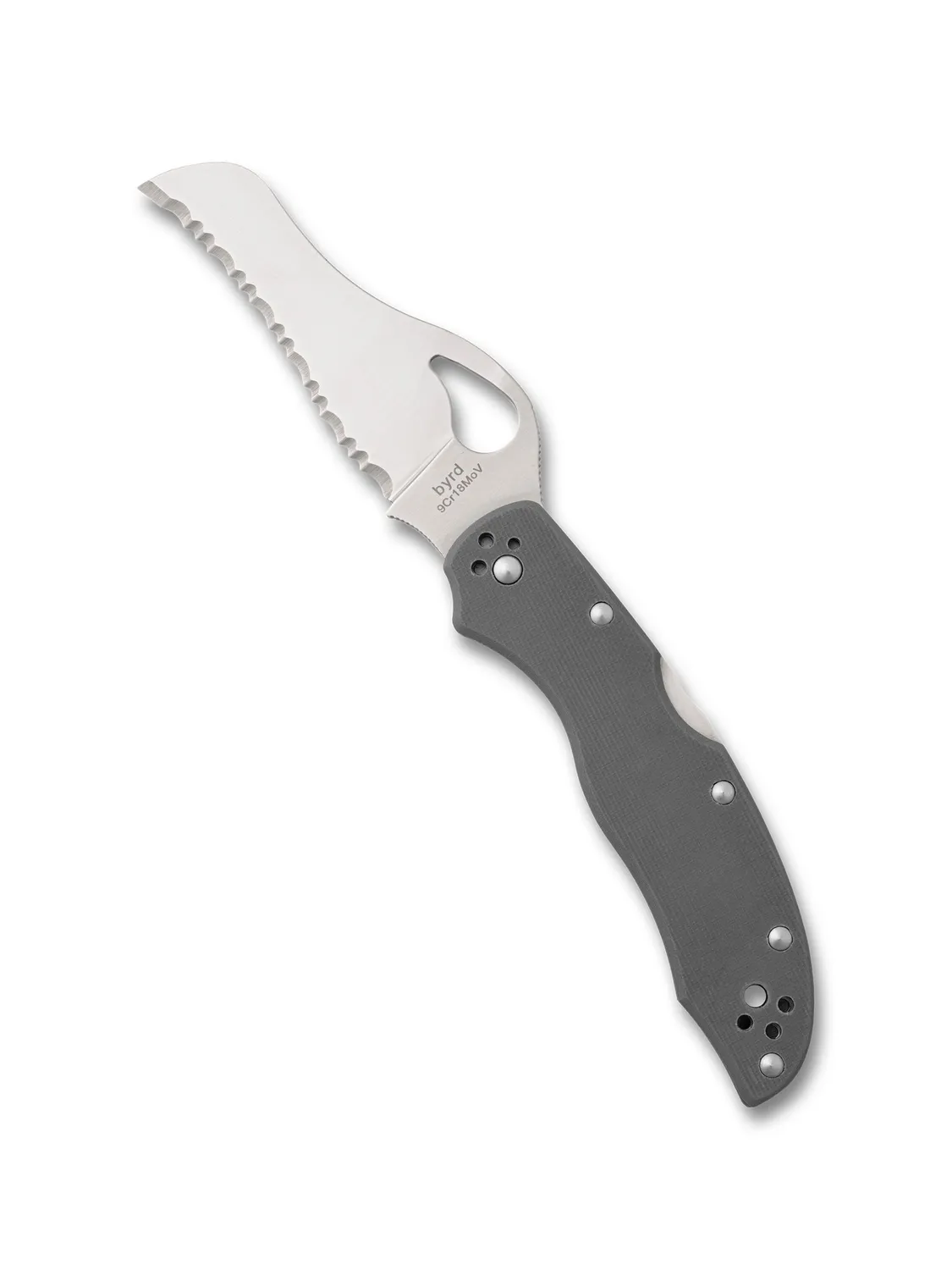 Byrd Gooney Klappmesser PlainEdge G-10 Grau