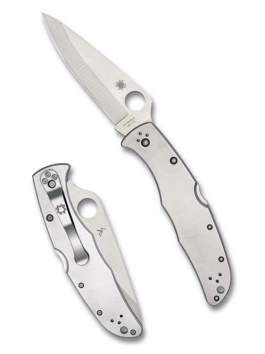 Spyderco Endura 4 Edelstahl Taschenmesser Glatt VG-10