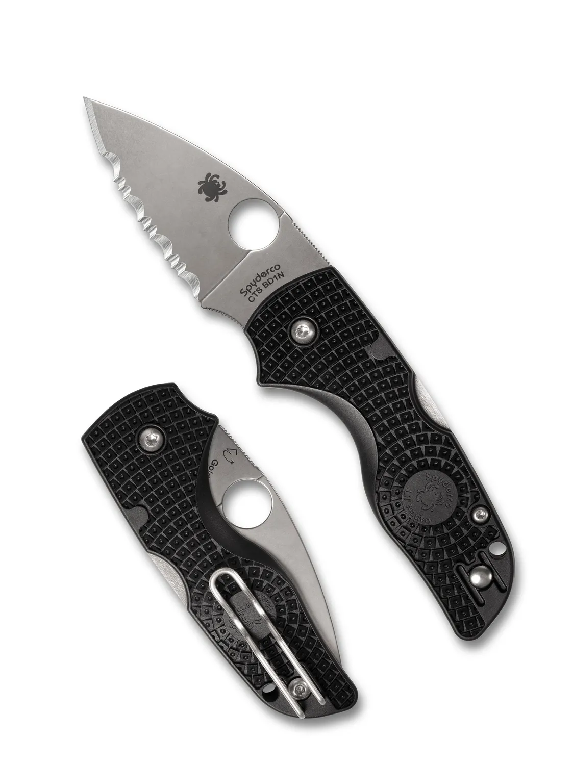 Spyderco Lil Native Lightweight Taschenmesser BD1N schwarz glatt