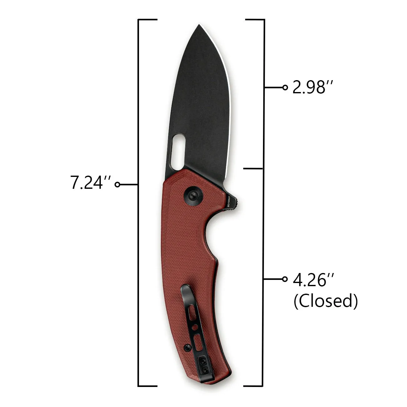 SENCUT Acumen SA06B Taschenmesser Burgundy Drop-Point