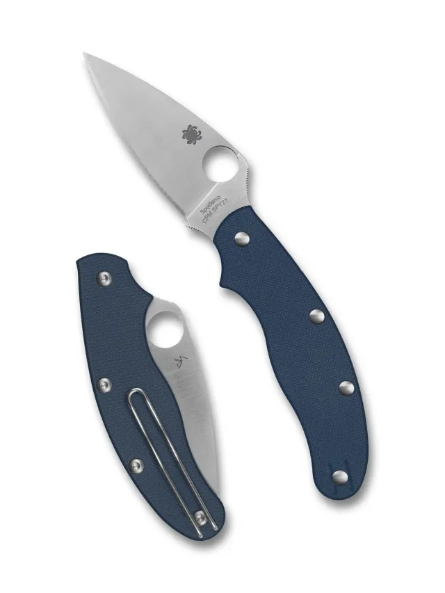 Spyderco UK Penknife Taschenmesser G-10 Blau SPY27 Slipit