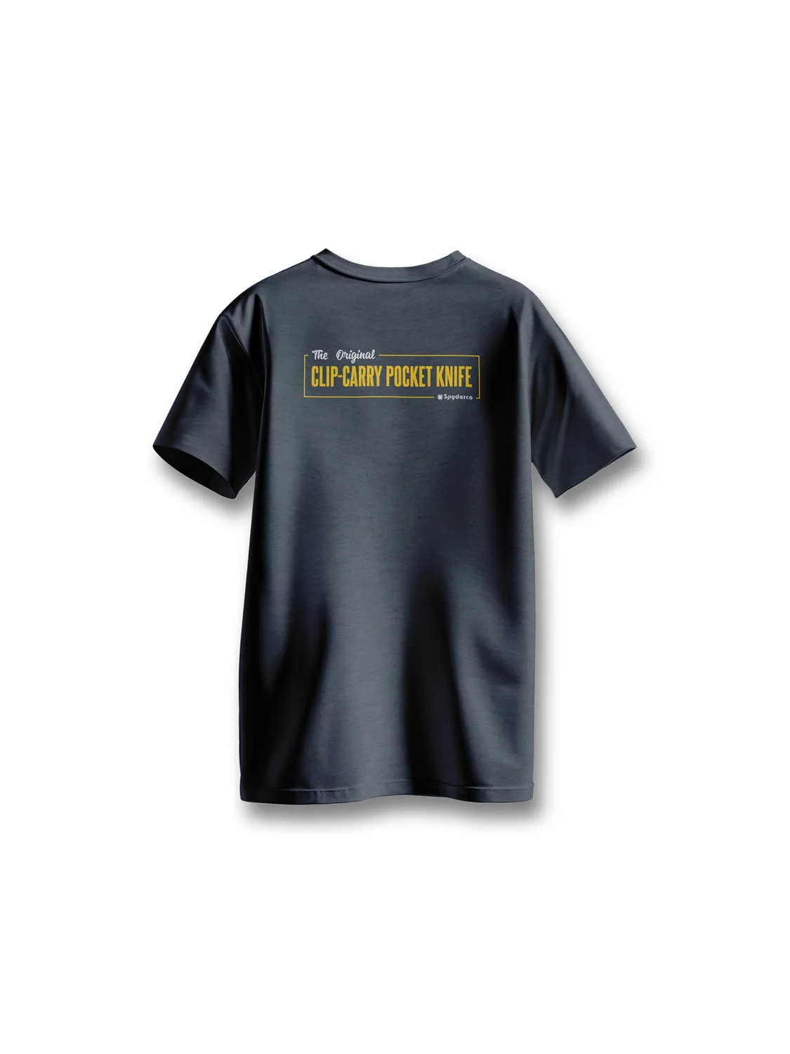 Spyderco Clip Carry T-Shirt Heather Navy Poly-Cotton
