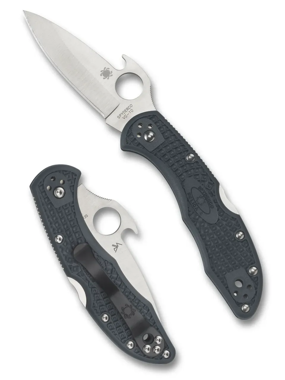Spyderco Delica 4 Lightweight Emerson Taschenmesser Grau