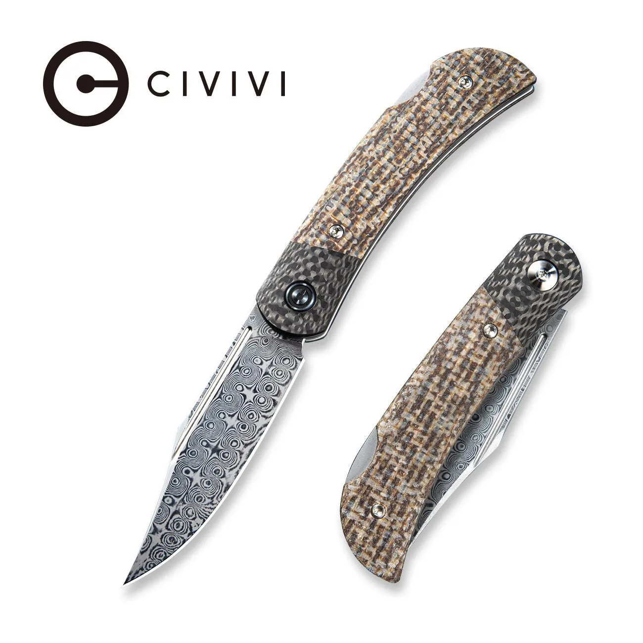 Civivi Rustic Gent C914DS-2 Taschenmesser Braun Damast