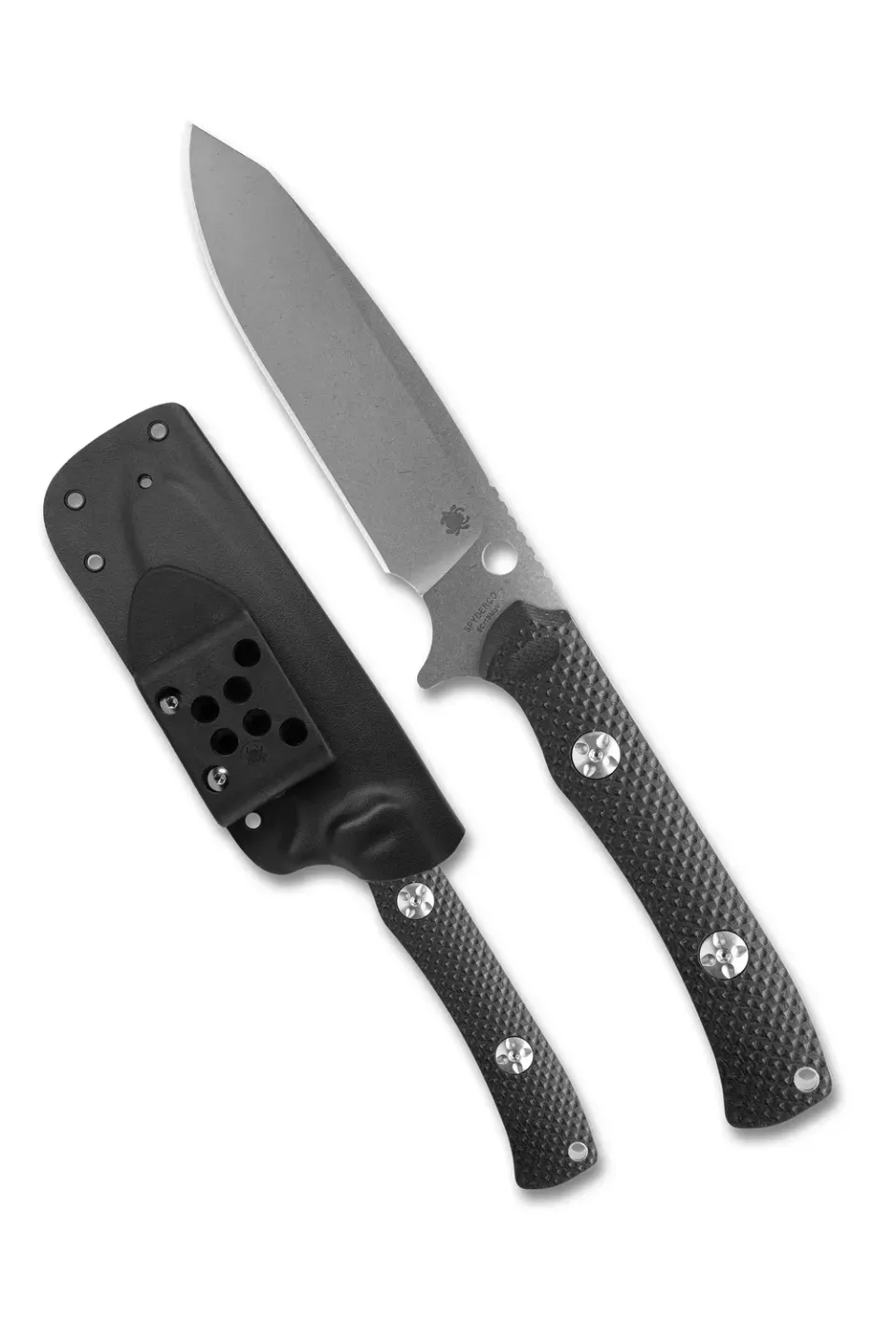 Spyderco Skoli Fixed Messer Black Oxide G-10