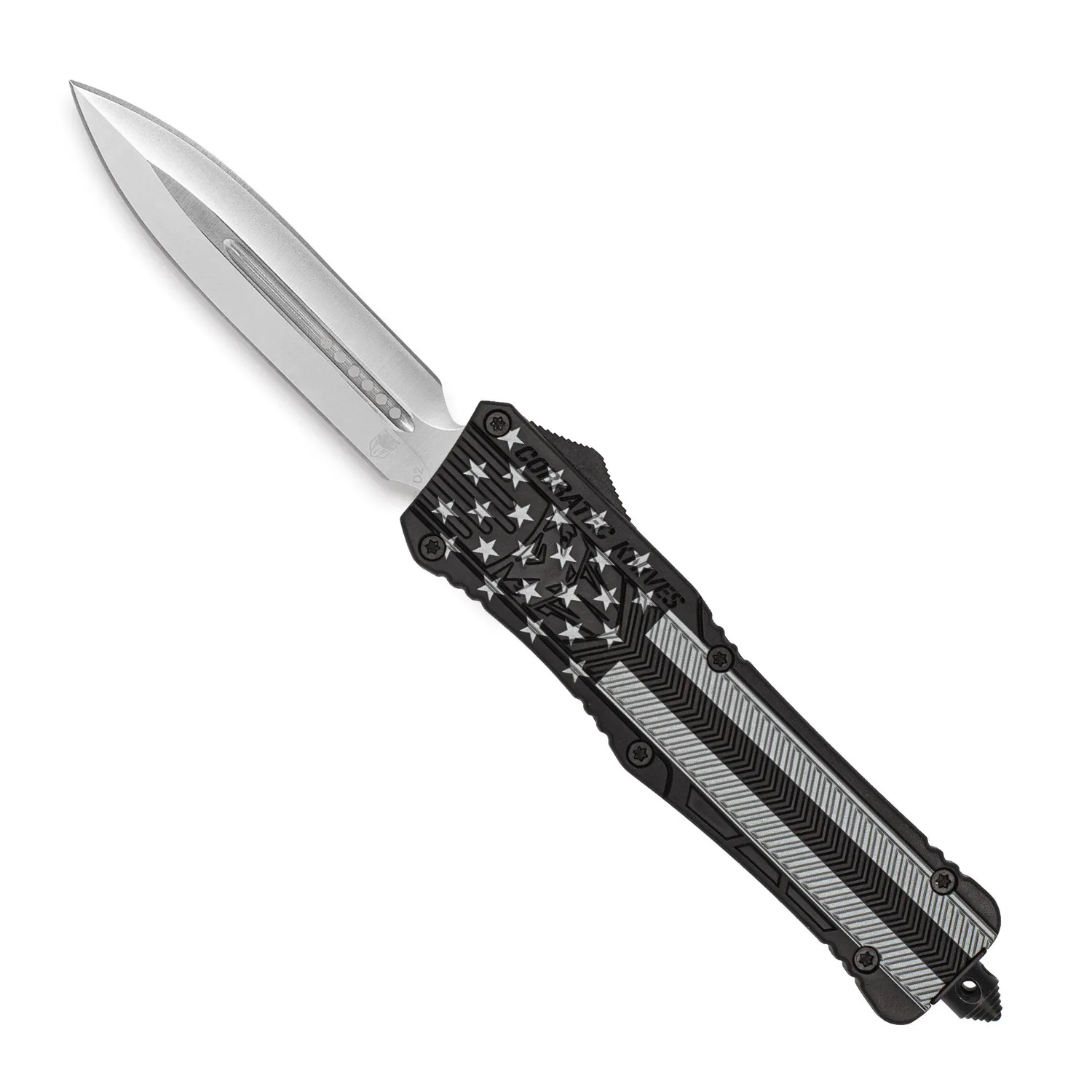 CobraTec CTK-1 Large OTF Messer Blackout American Flag