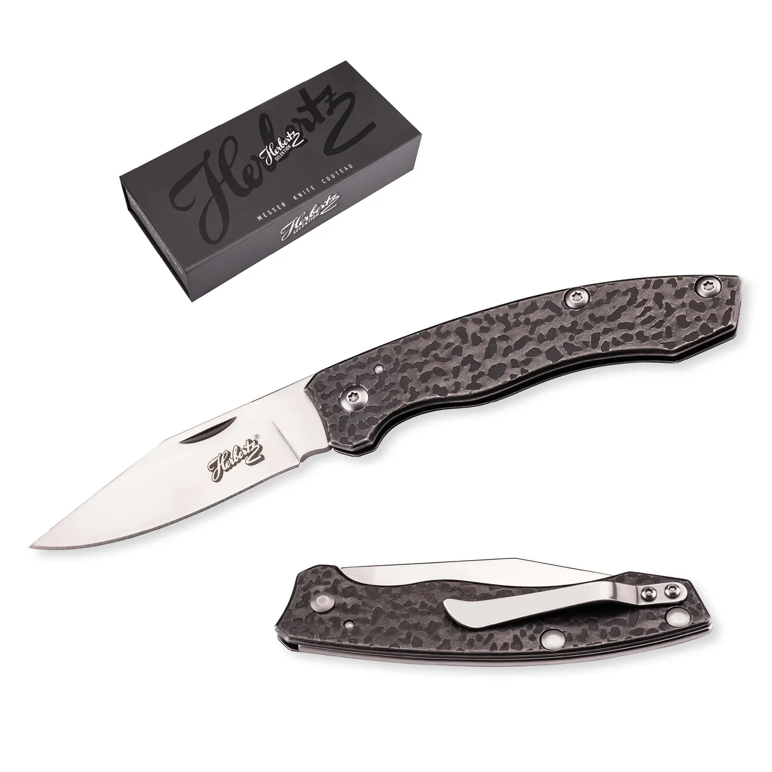 Herbertz Selektion Taschenmesser Geschenkbox AISI 440 Clip