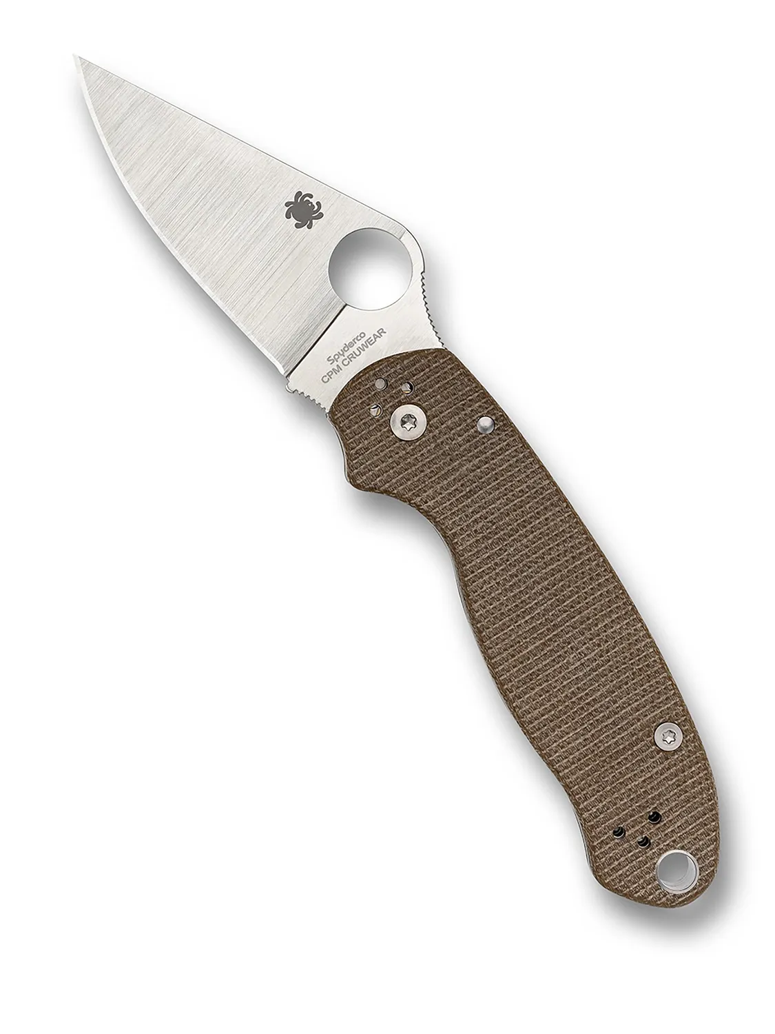 Spyderco Para 3 Taschenmesser Brown Micarta Cru-Wear