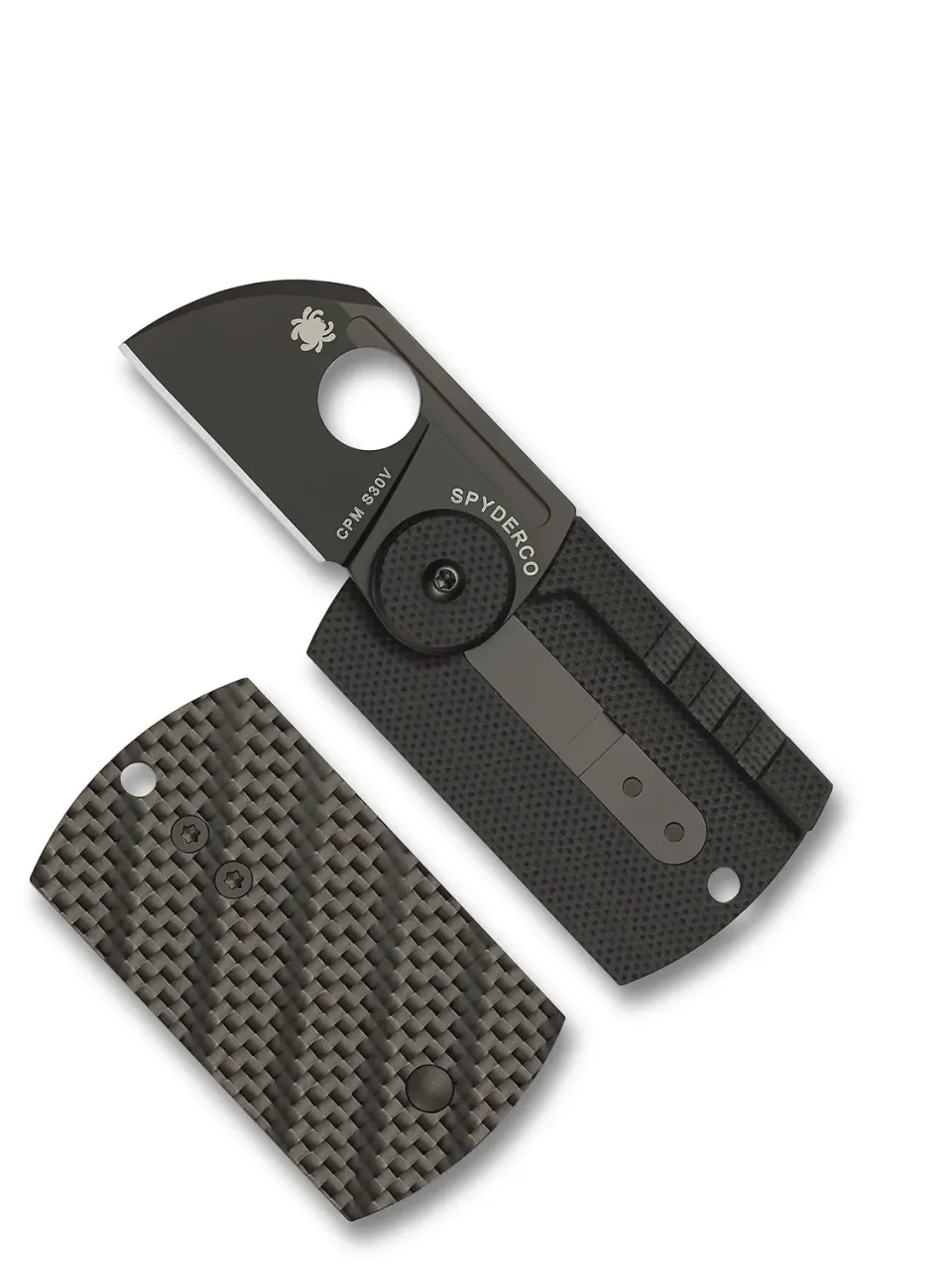 Spyderco Dog Tag Folder Taschenmesser Carbon CPM S30V