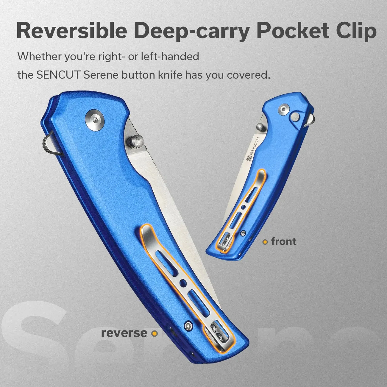 SENCUT Serene S21022B-4 Taschenmesser Blau Aluminium