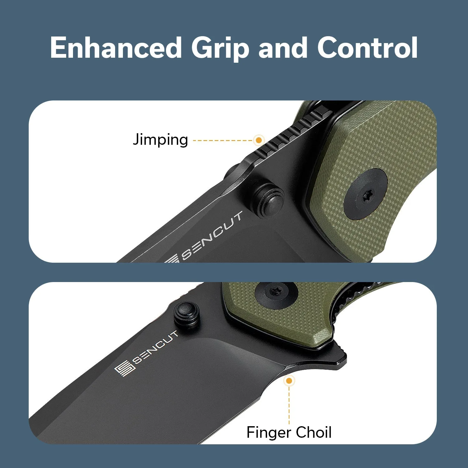 SENCUT Skarnax S24025-2 Taschenmesser OD Green G10
