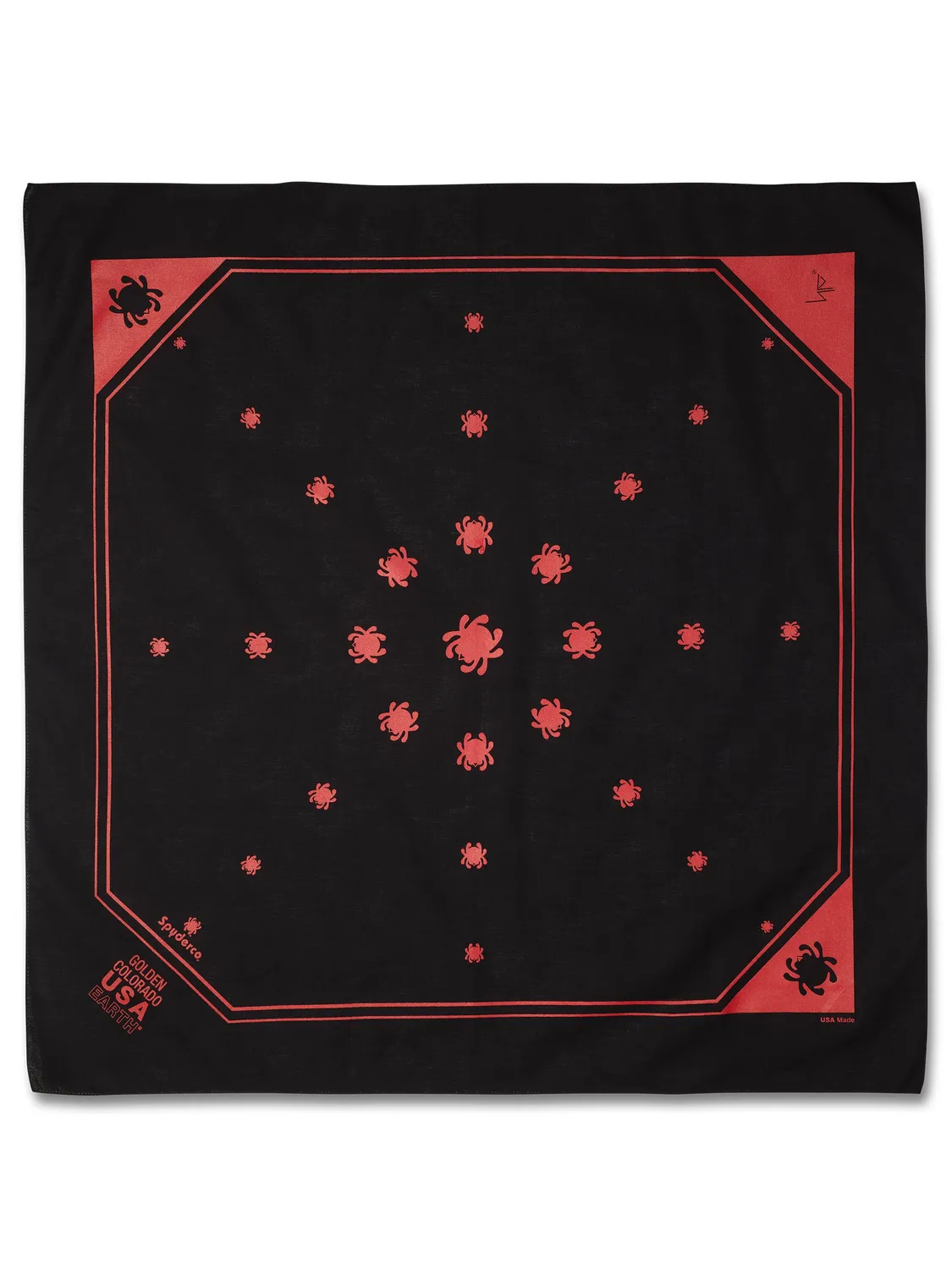 Spyderco Bandana Halstuch Baumwolle rot 67 cm