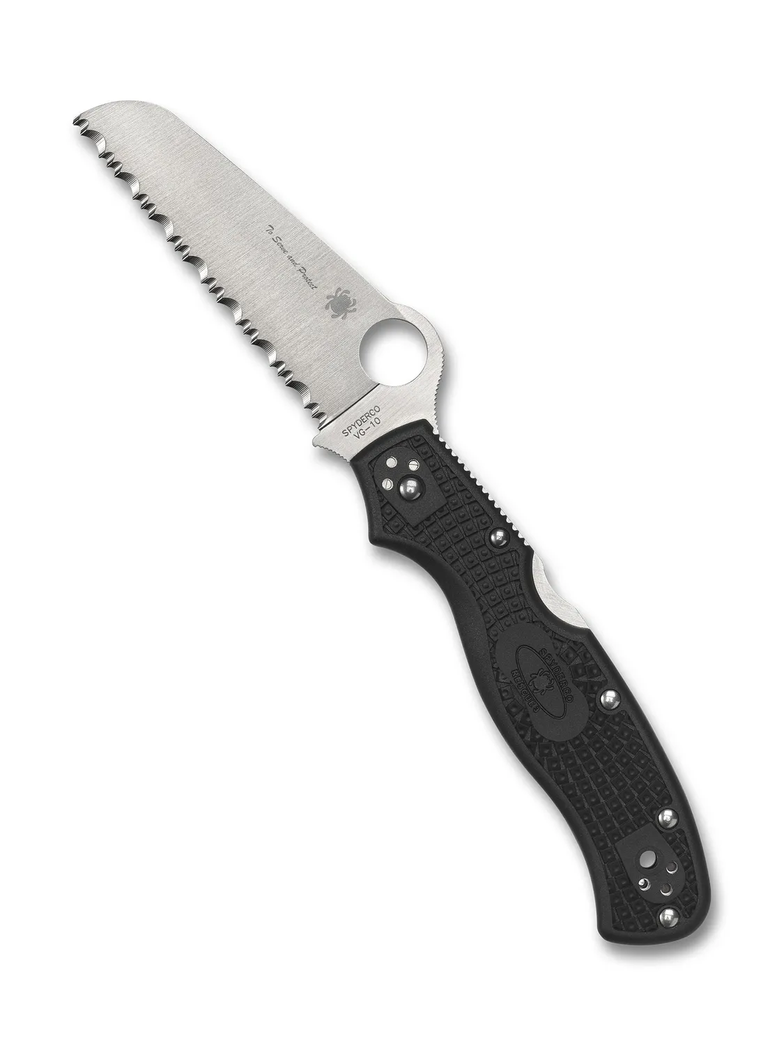 Byrd Rescue 3 Thin Line Taschenmesser Blue Line Wellenschliff