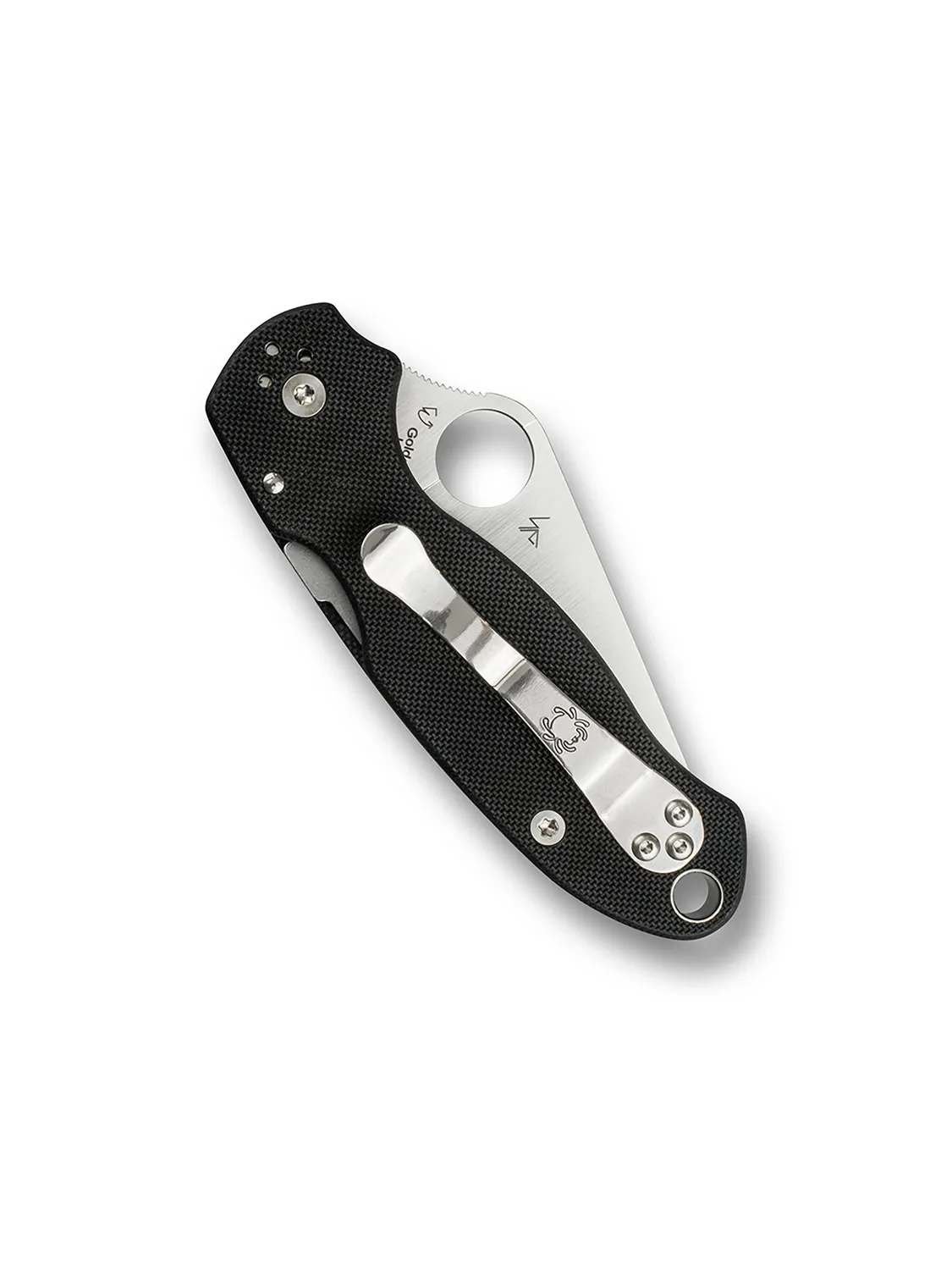 Spyderco Para 3 Klappmesser Schwarz S45VN Glatt