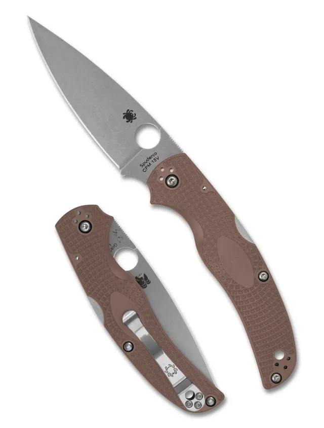 Spyderco Native Chief Taschenmesser CPM 15V Braun Sprint Run