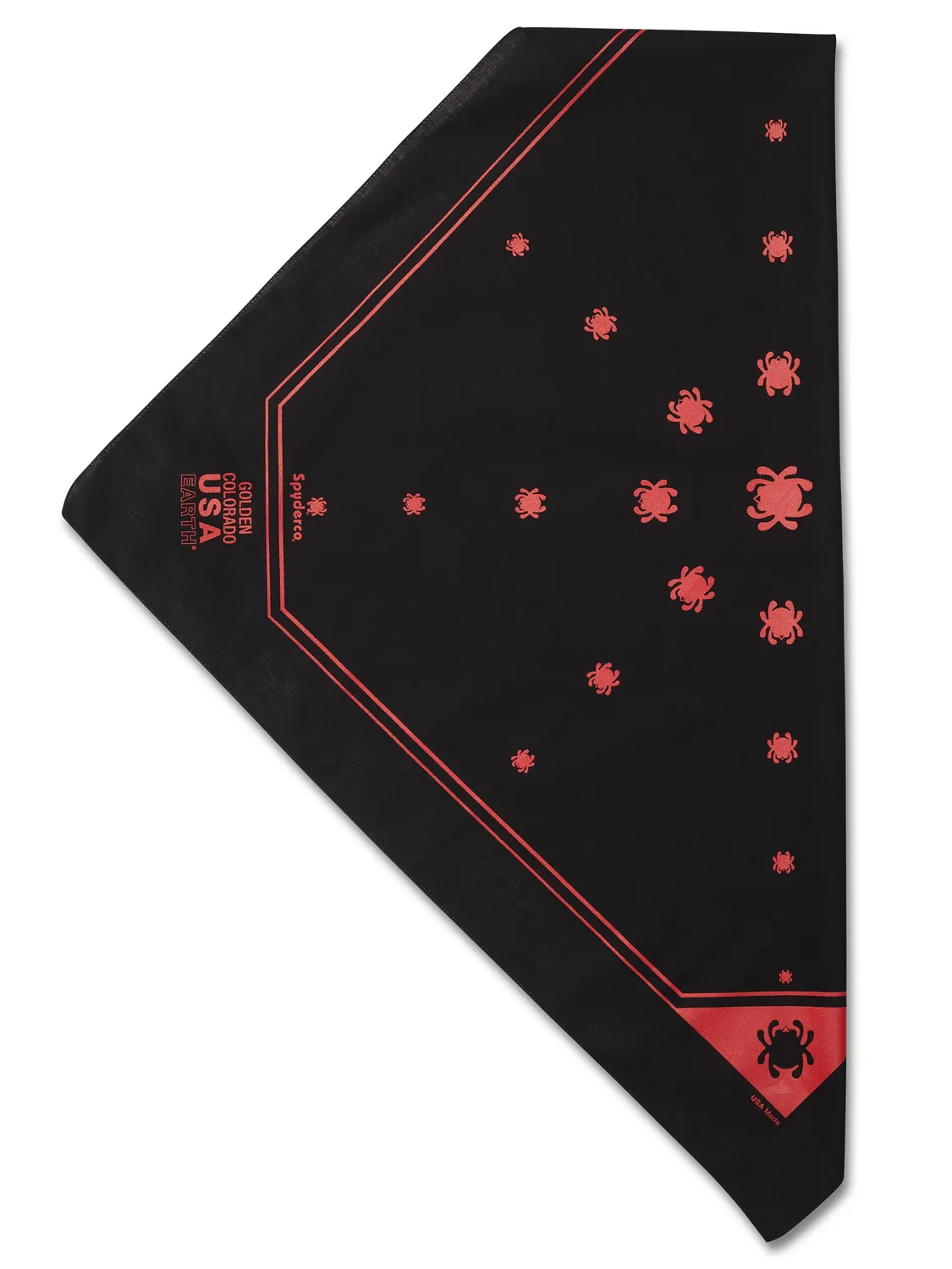 Spyderco Bandana Halstuch Baumwolle rot 67 cm