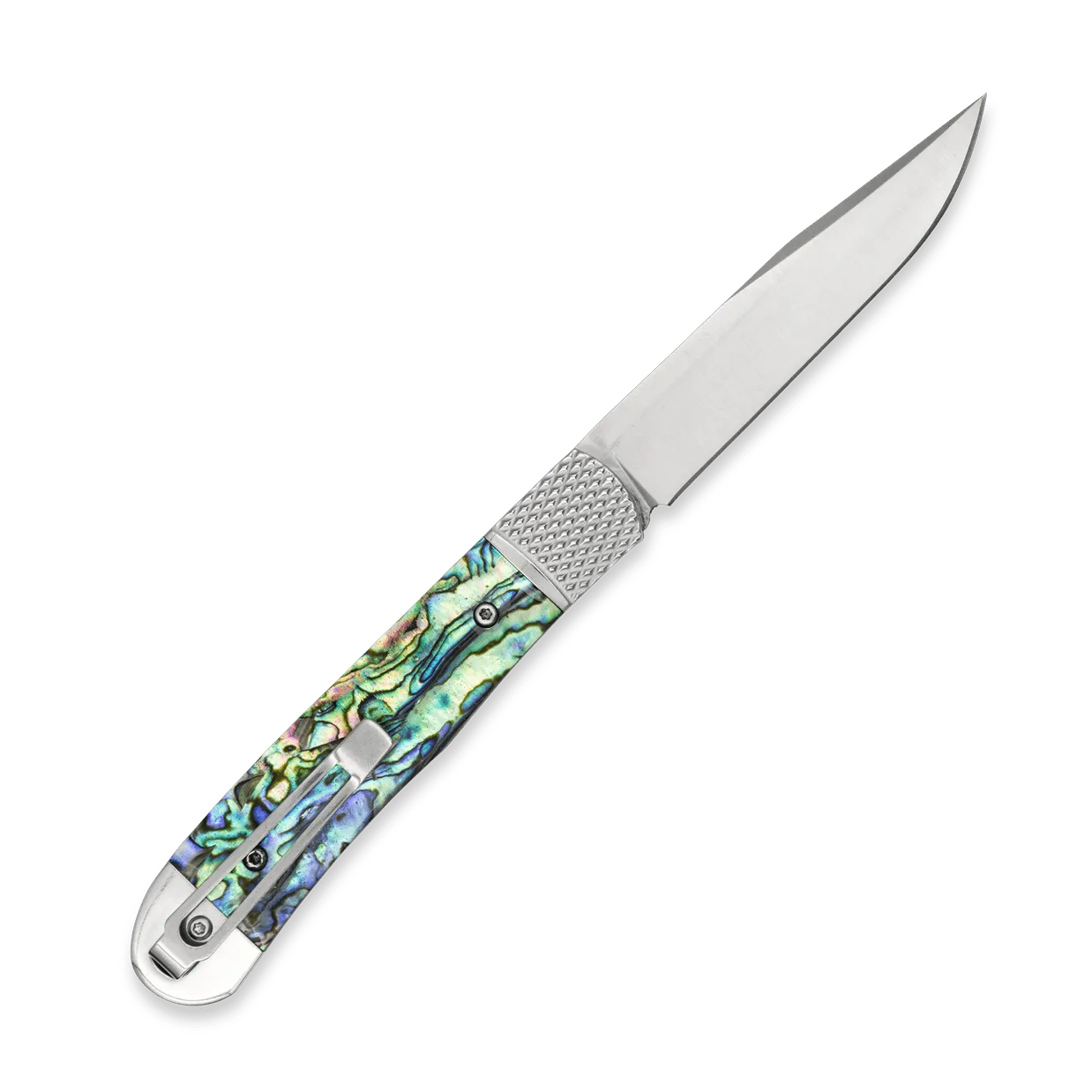 CobraTec Trapper Hidden Release Klappmesser 154CM Abalone