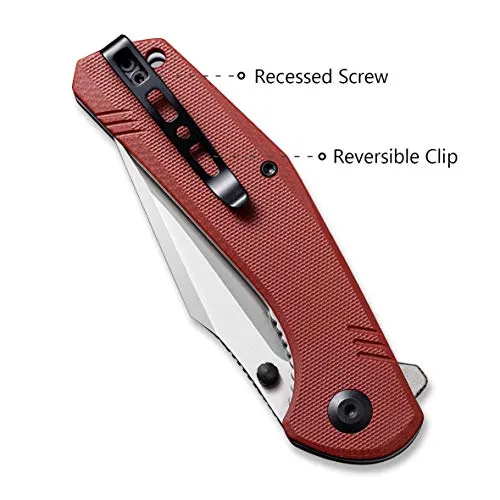 SENCUT Actium SA02A Taschenmesser G10 Burgundy D2