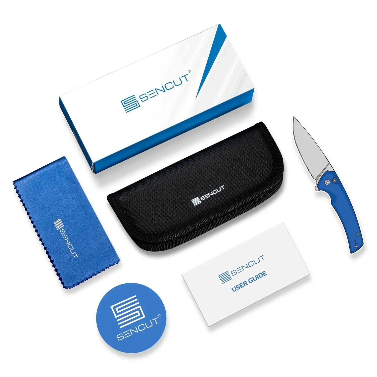 SENCUT Stria S25112-3 Klappmesser Micarta Blau Satin