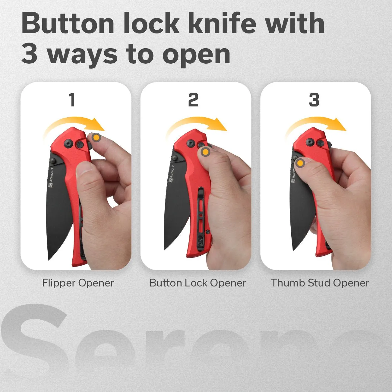 SENCUT Serene S21022B-2 Klappmesser rot Aluminium