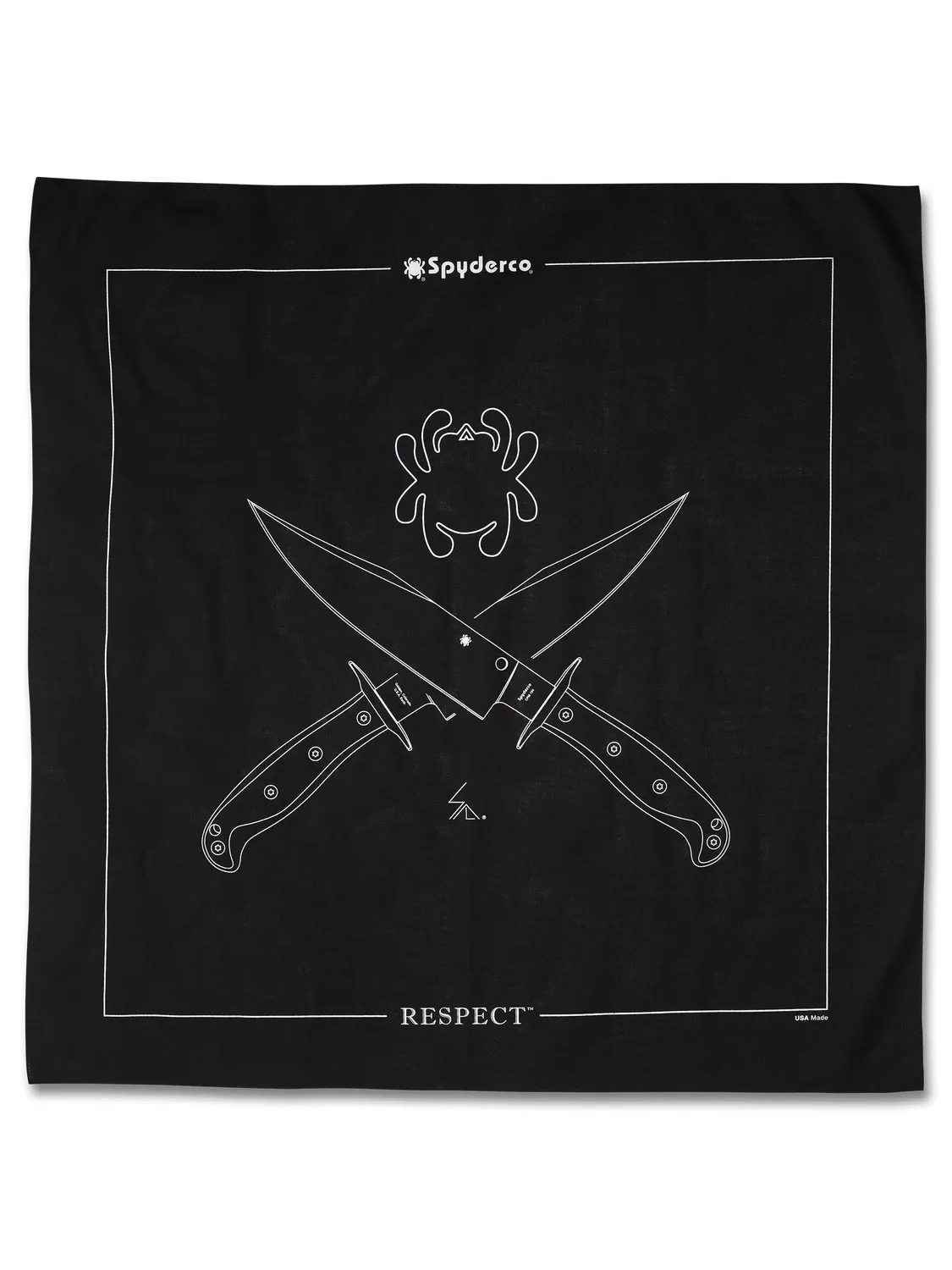 Spyderco Bandana Halstuch Baumwolle rot 67 cm