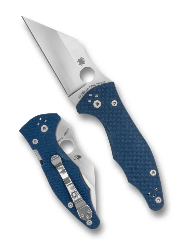 Spyderco Yojimbo 2 Taschenmesser CPM SPY27 Blau Wharncliffe