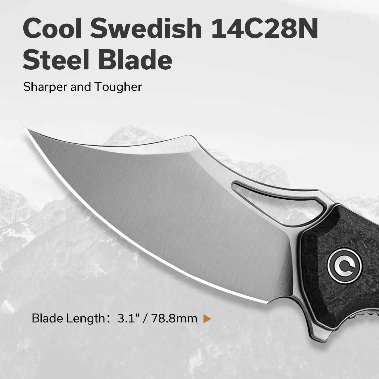 CIVIVI Chiro C23046-3 Klappmesser Schwarz 14C28N