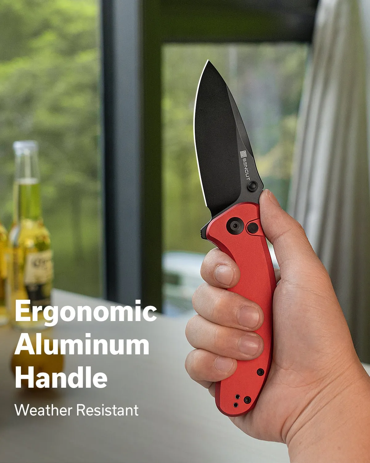 SENCUT Cybrix S23098A-3 Klappmesser rot Aluminium