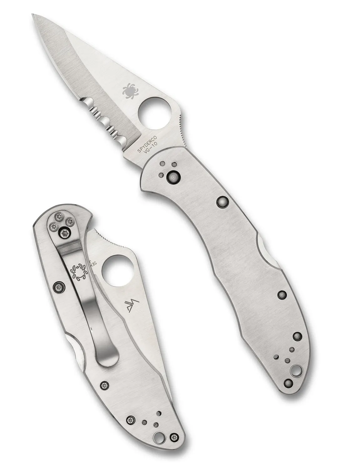 Spyderco Delica 4 Stainless Taschenmesser VG-10 PlainEdge