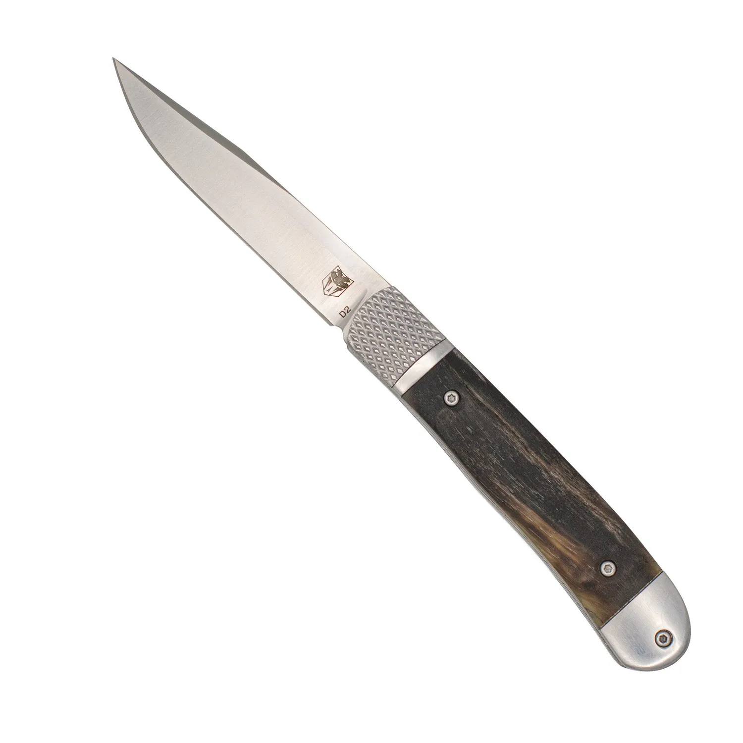 CobraTec Trapper Hidden Release Taschenmesser Ram Horn D2