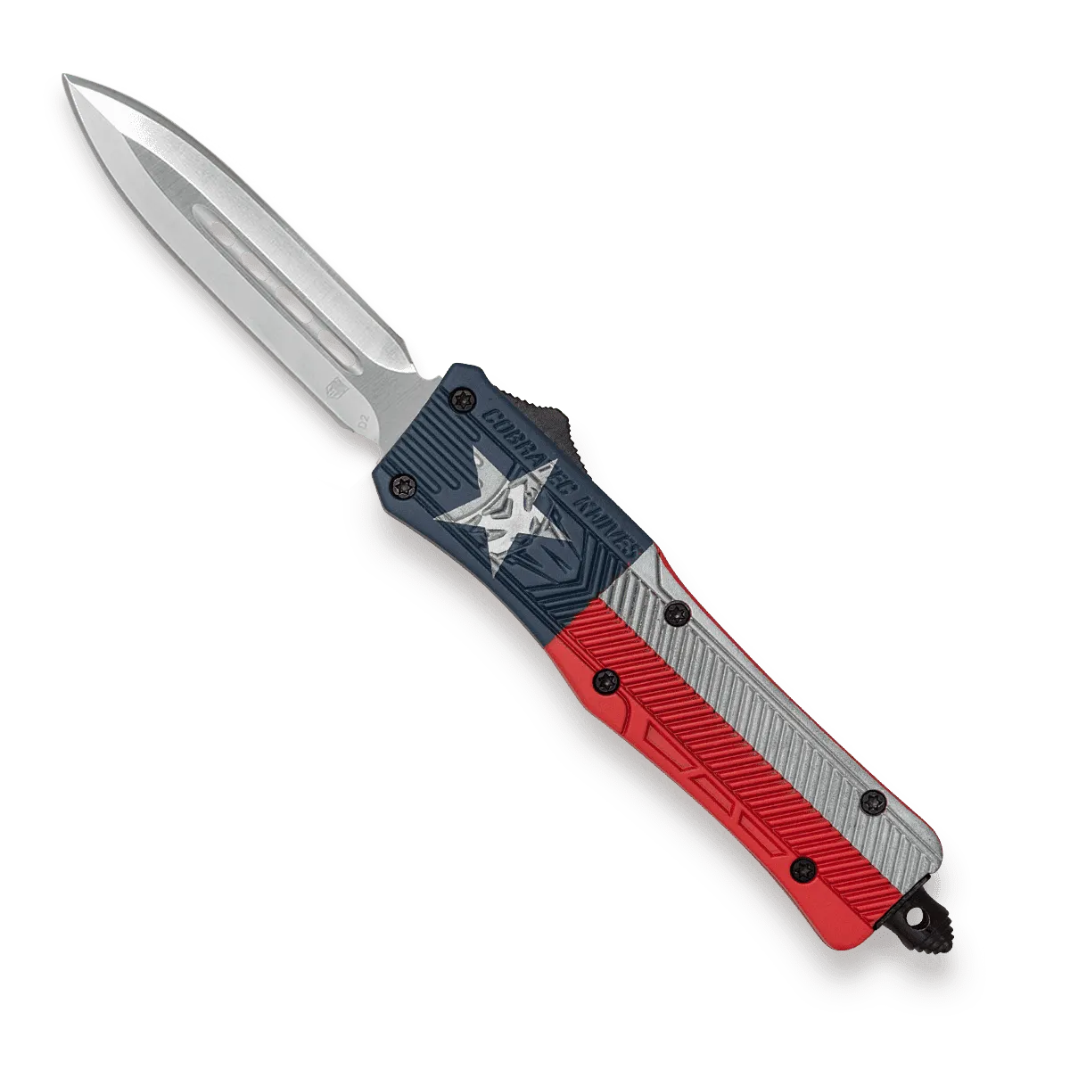 CobraTec Medium CTK-1 OTF-Messer Texas Flag D2