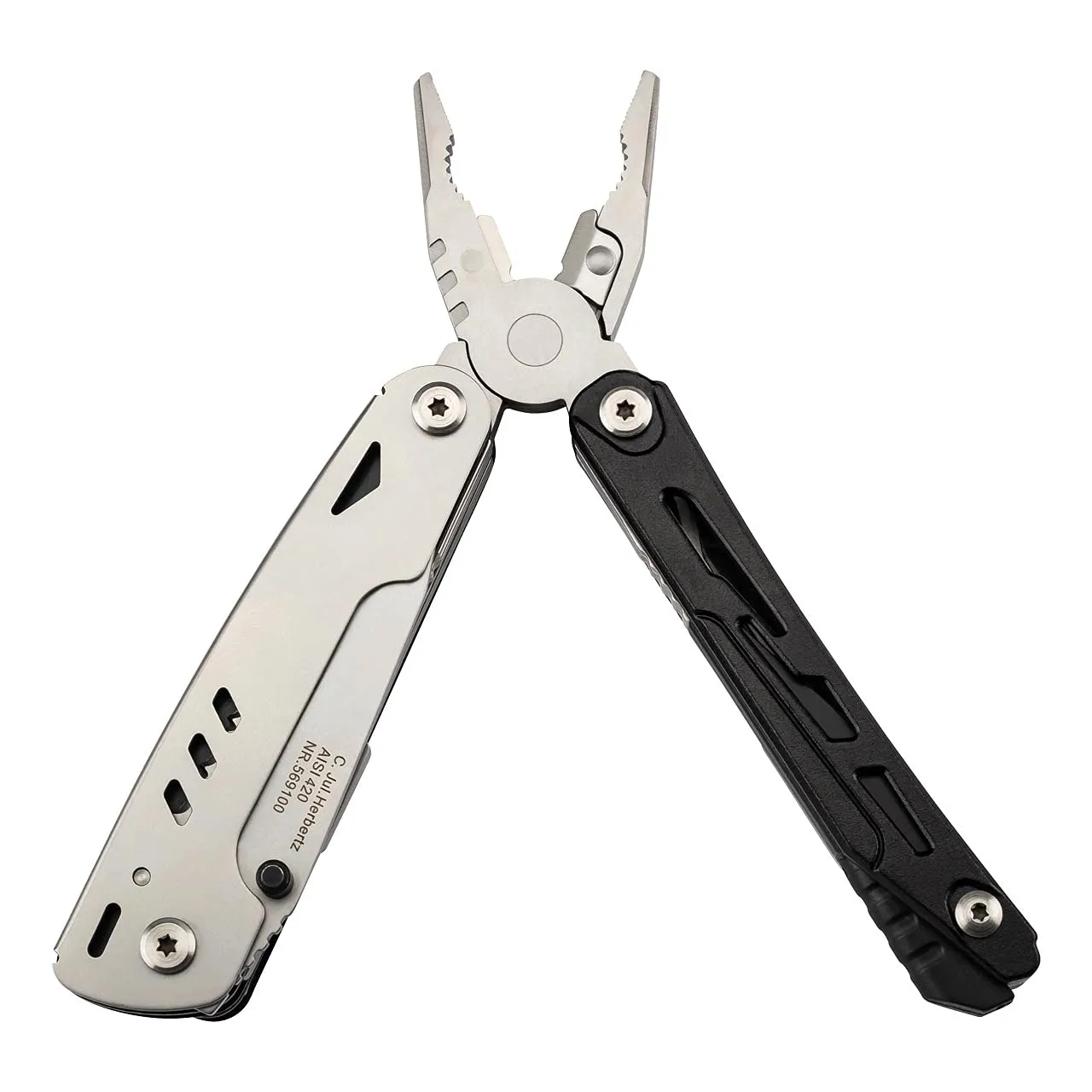 Herbertz Top Collection 11 in 1 Multitool Silber Schwarz Schere
