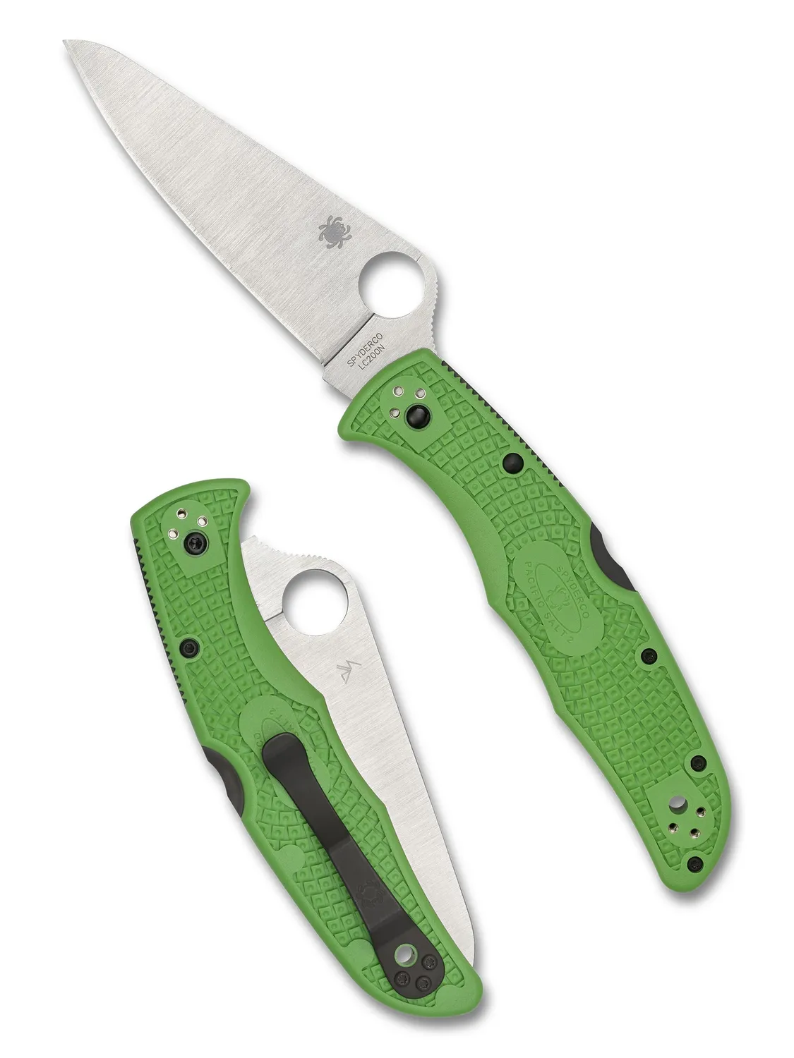 Spyderco Pacific Salt 2 Taschenmesser Grün LC200N Glatt