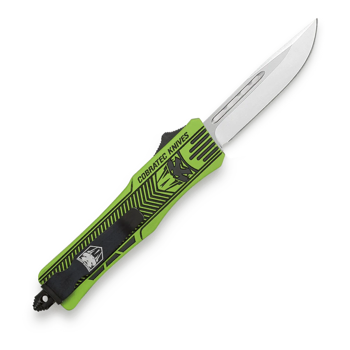 CobraTec Medium CTK-1 OTF Messer Zombie Green D2